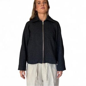 Women's Black/Navy Zip-Up Jacket